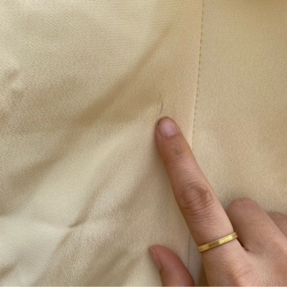 Classic sleeveless formal A line maxi dress wedding formal pleats cream S - Picture 11 of 15